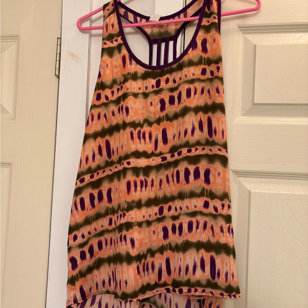 Route 66 Graphic Pink and Purple Sleeveless Tank Top